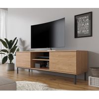 Mesa de TV Moderna Velvet color Roble 2 puertas TU MESITA