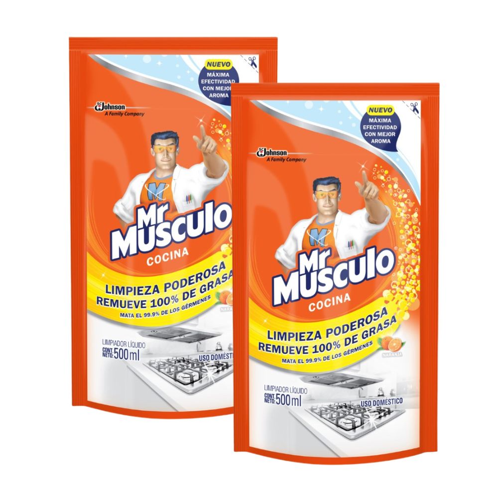 COMBO Saca grasa Naranja Doy Pack 500ml Mr Musculo x 2 unidades