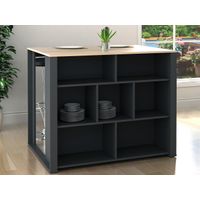 Mesa Desayunador de Cocina Tokage Minimalista  Negro R&R MUEBLES