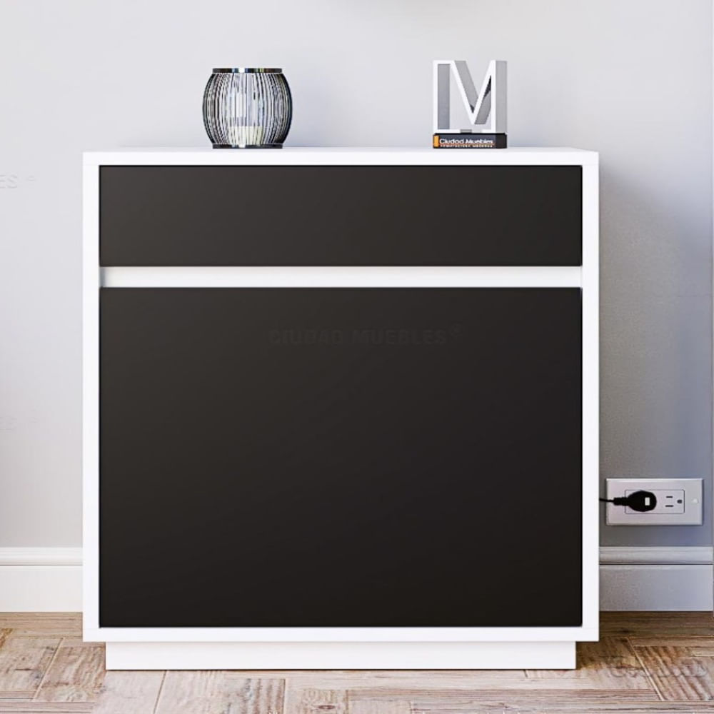 Velador Moderno Saki Blanco R&R MUEBLES