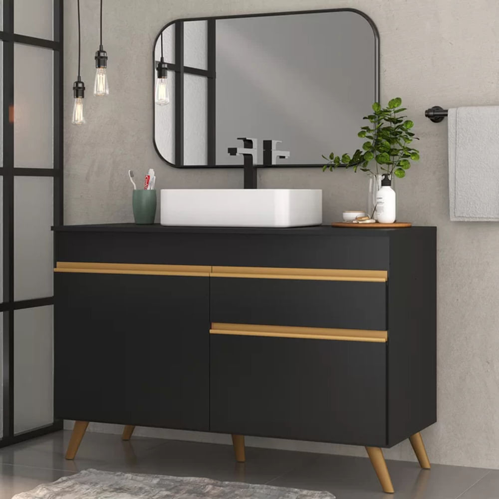 Mueble de Baño Tanizaki Negro R&R MUEBLES