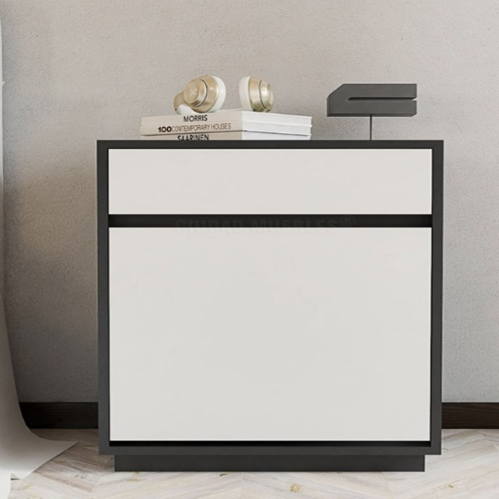 Velador Moderno Saki Negro R&R MUEBLES