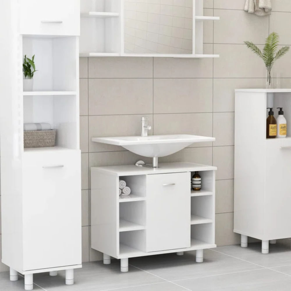 Mueble de Baño Moderno Ray Blanco R&R MUEBLES