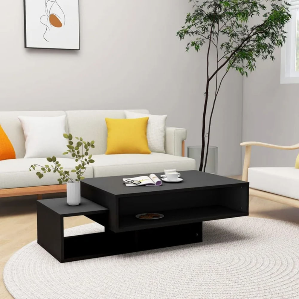 Mesa de Centro Moderno Vaggie Negro R&R MUEBLES