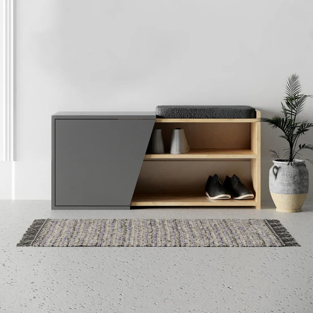 Zapatera Moderna Ayaka Gris y Duna R&R MUEBLES