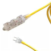 Extensión Eléctrica Vulcanizado 20 Metros x 3 Tomas Amarillo Home Light