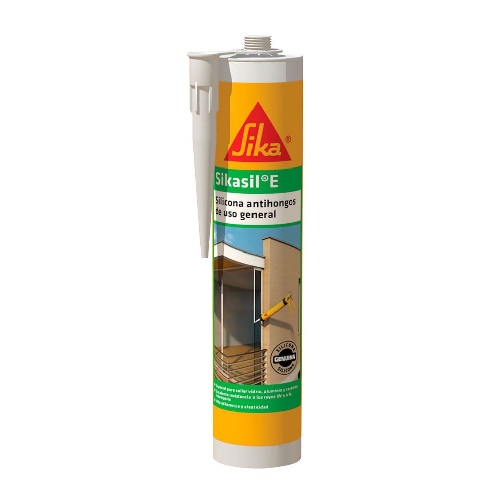 Silicona Sikasil E 280ml Resistente al Moho Negro