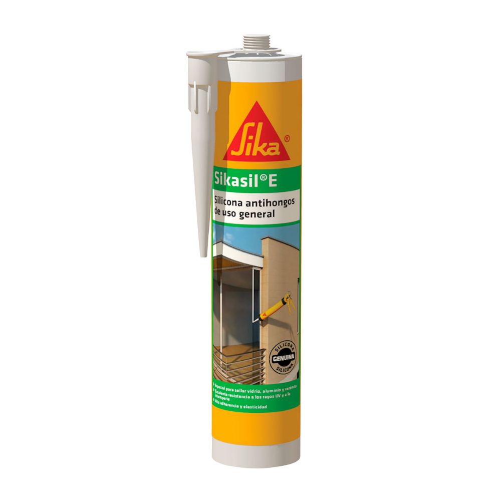 Silicona Antihongos Sika Sikasil E Gris 280ml