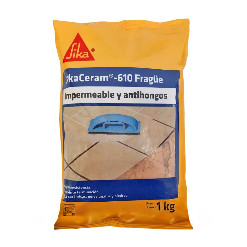 Fragua SikaCeram® 610 Impermeable y Antihongos Blanca 1 kg