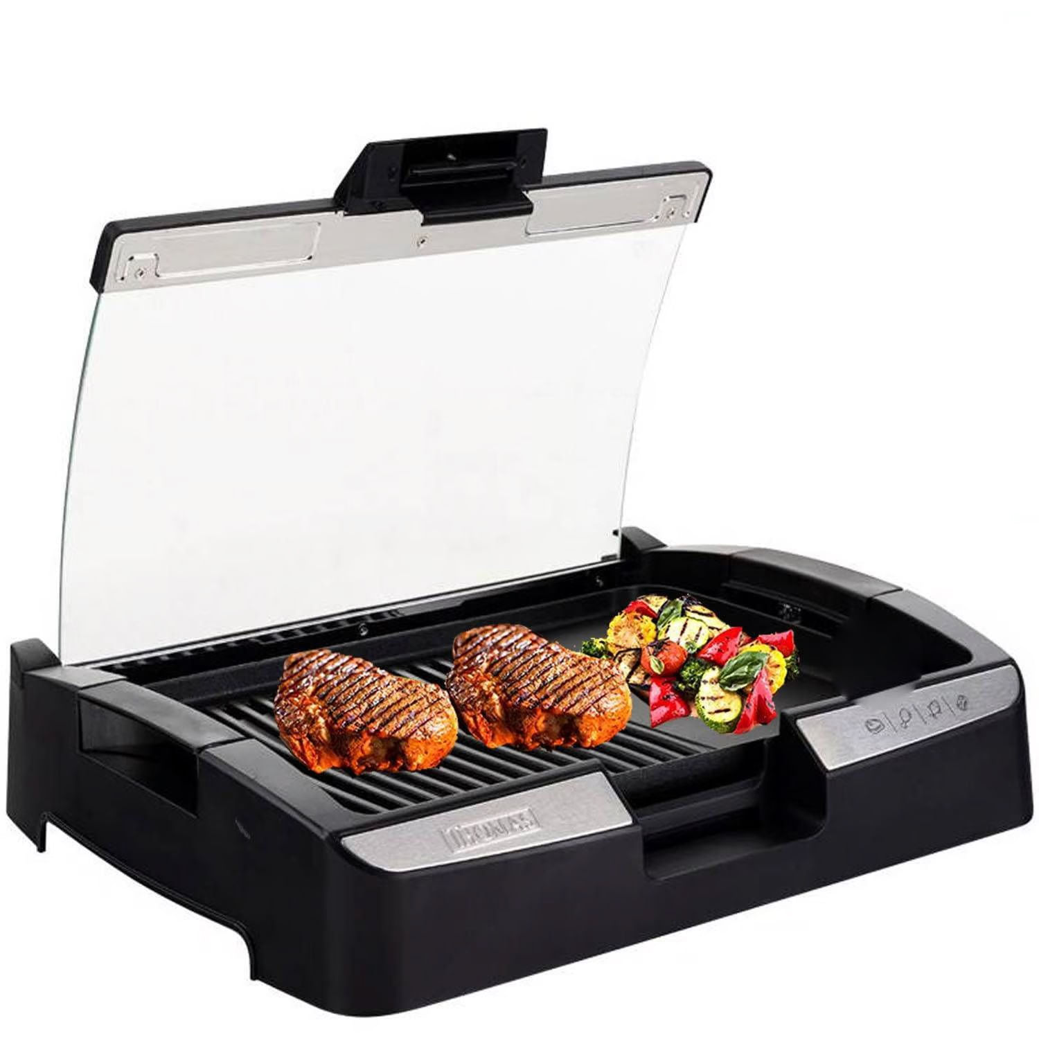 Parrilla Eléctrica Antiadherente Grill THOMAS TH224 Negro 1800 W