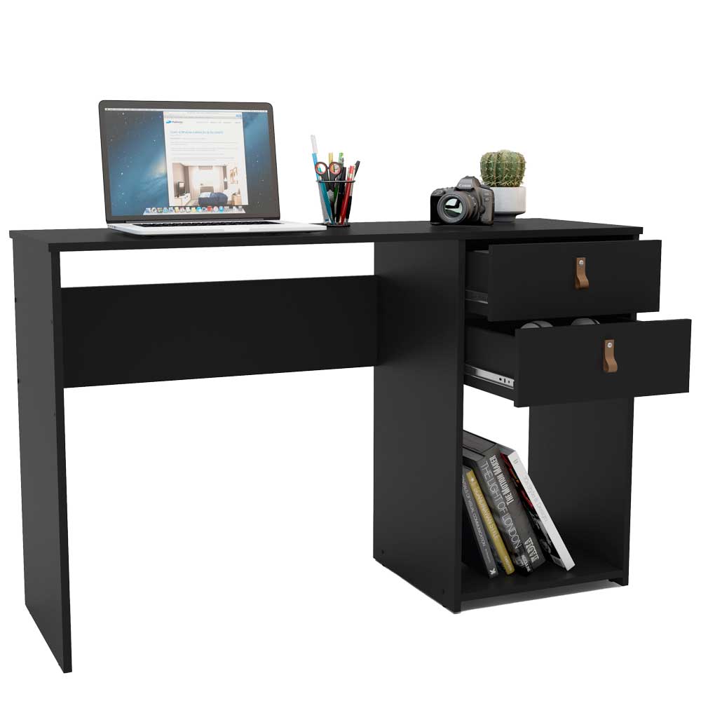 Escritorio VIVA HOME Filadelfia 2 Cajones Negro