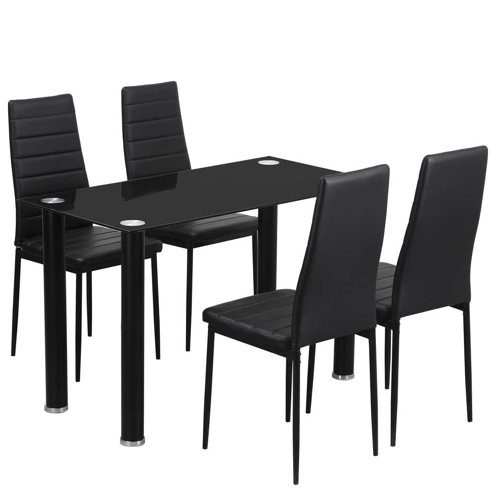 Juego de Comedor VIVA HOME 4 Sillas Negro