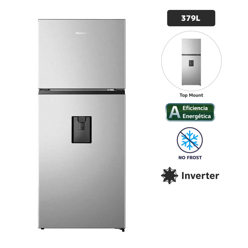 Refrigeradora HISENSE 379L No Frost RT3N375NMCA Gris