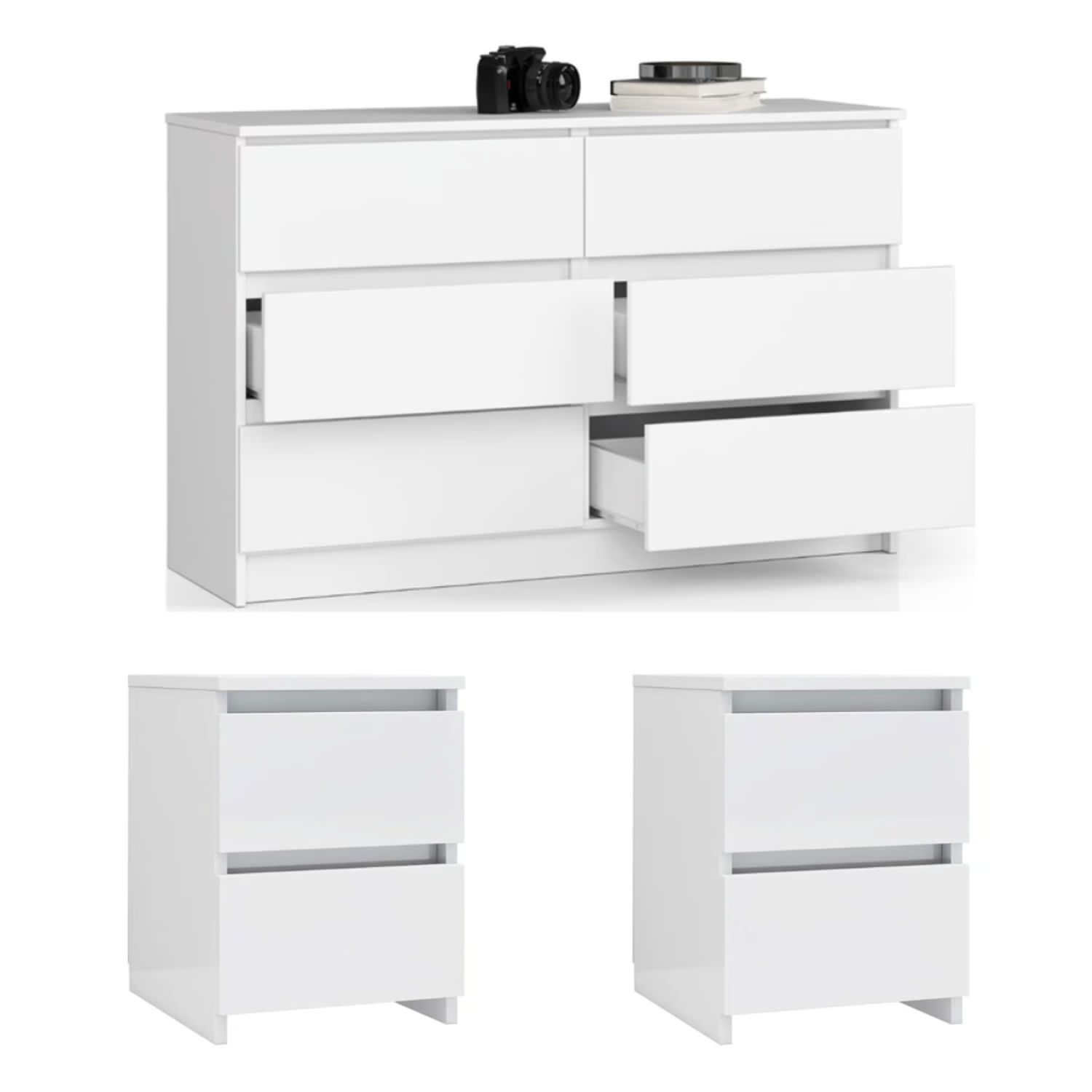 Combo Cómoda con veladores Ariadna Armados Muebles Bonno