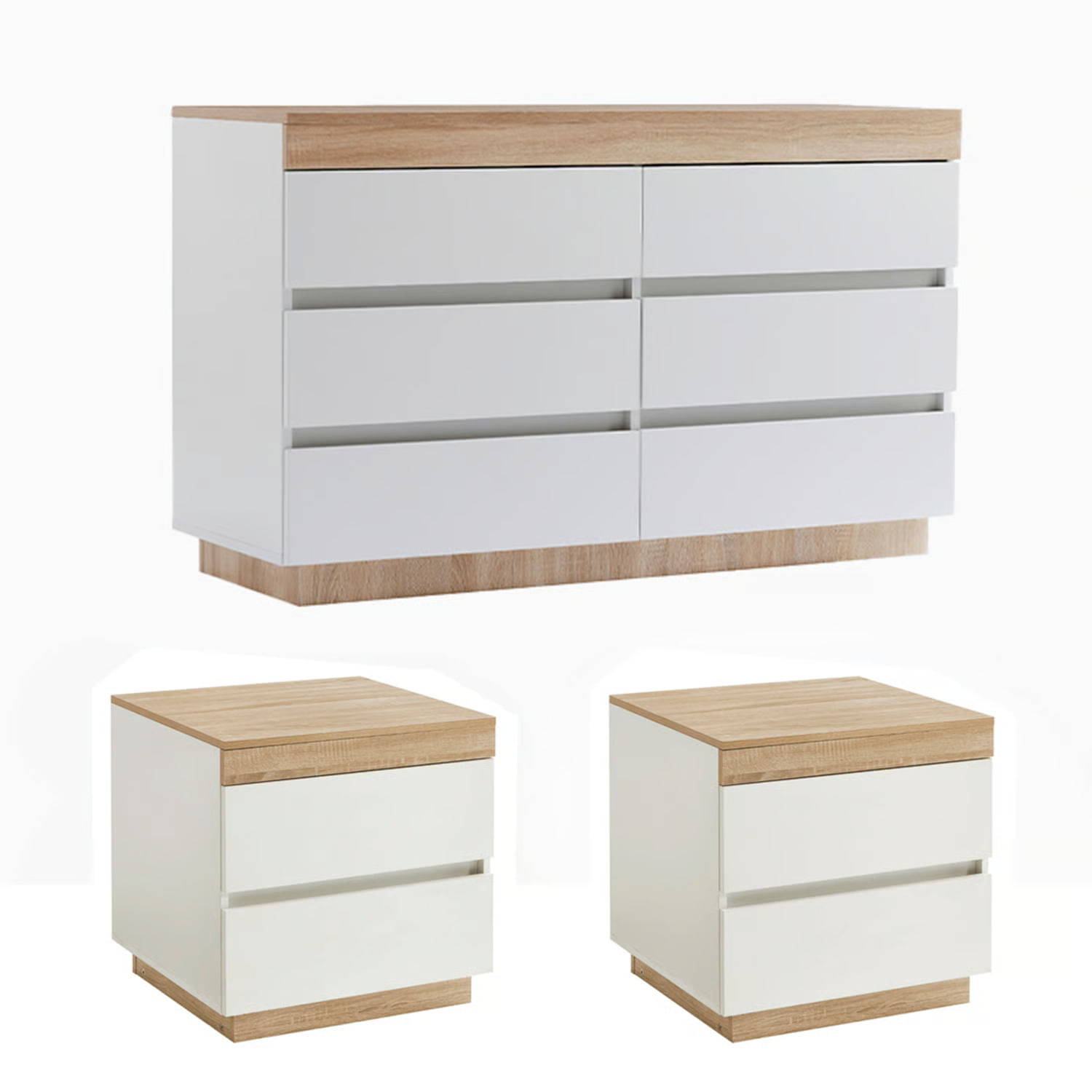 Combo Cómoda con veladores Cádiz Muebles Bonno