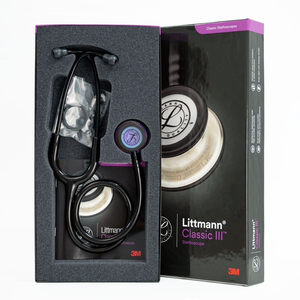 Estetoscopio Littmann® Classic III™ Negro Arcoíris Código 5870