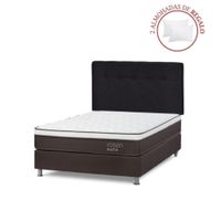 Dormitorio Americano Path Grafito 2 Plazas New Bennet Grafito + 2 Almohadas