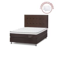 Dormitorio Americano Path Grafito 2 Plazas West Grafito + 2 Almohadas