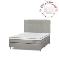 Dormitorio Americano Path Grafito King New Bennet Grafito + 2 Almohadas