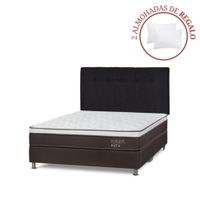 Dormitorio Americano Path Grafito King New Bennet Grafito + 2 Almohadas