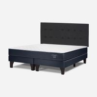 Dormitorio Europeo Upline King + Respaldo West Niebla