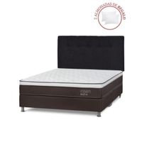 Dormitorio Americano Path Grafito Queen New Bennet Grafito + 2 Almohadas