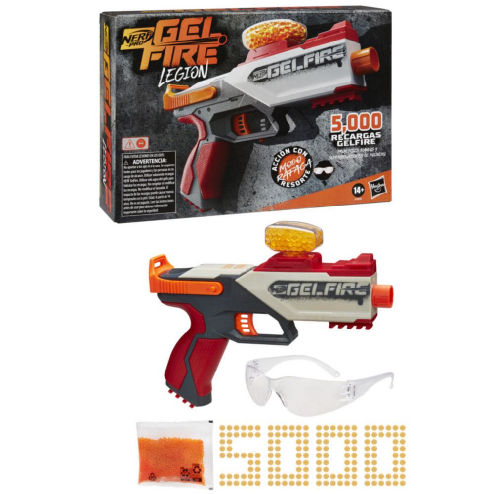 Lanzador Nerf Gelfire Legion