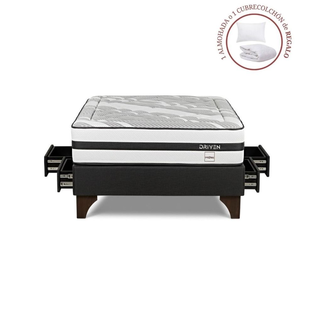 Cama Europea con Cajones Driven 2 Plazas
