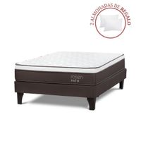 Cama Europea Path Café 2 Plazas + 2 Almohadas