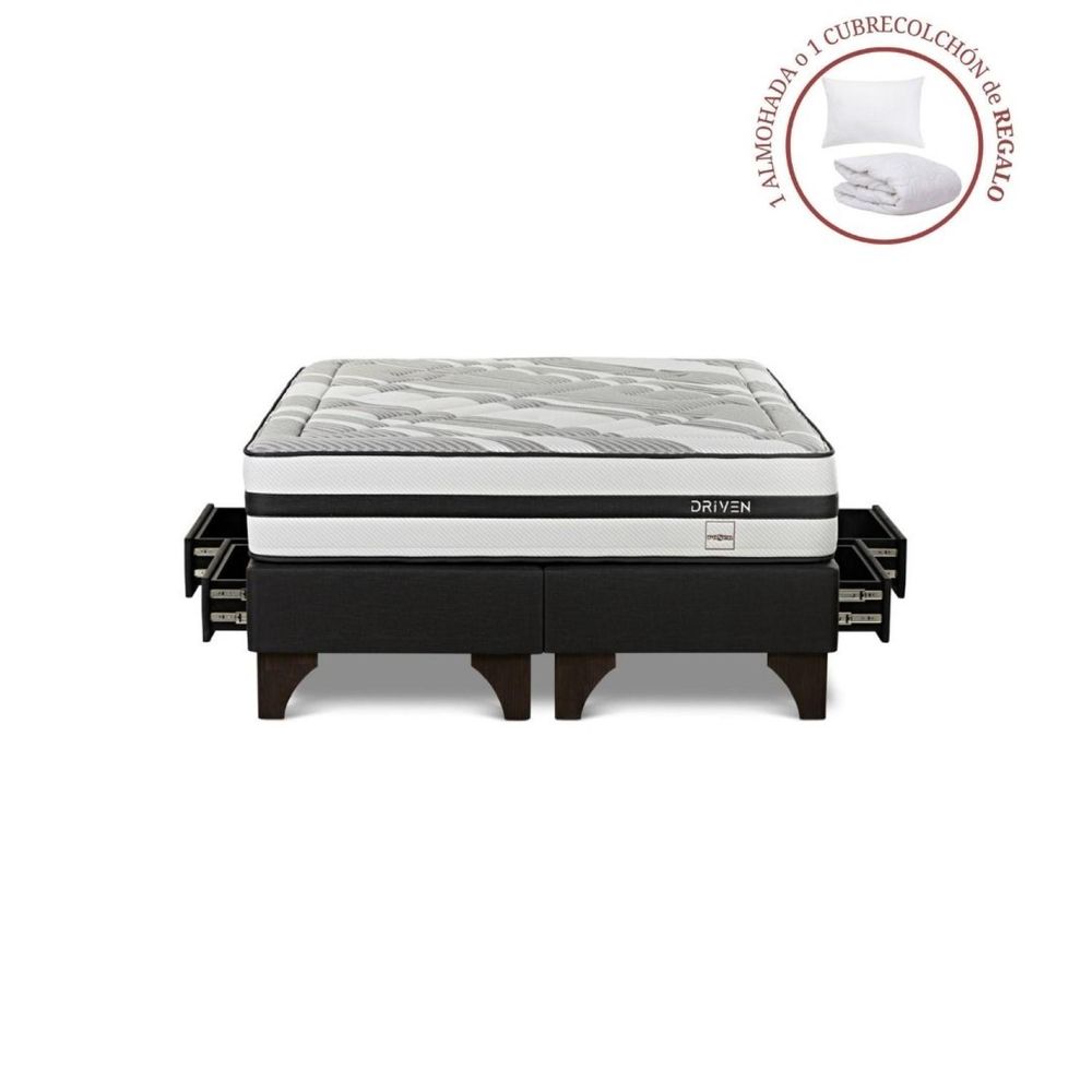 Cama Europea con Cajones Driven King