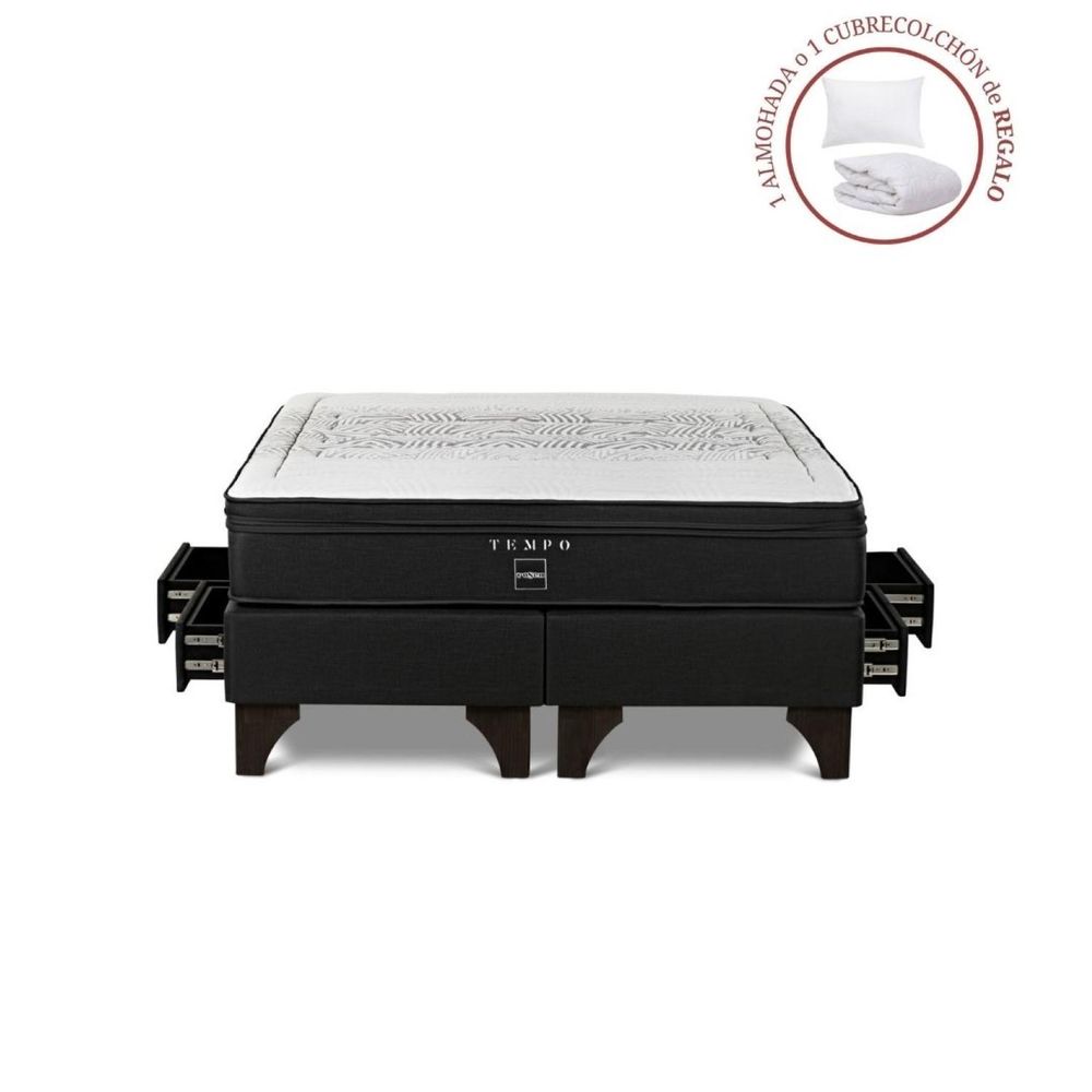 Cama Europea con Cajones Tempo Queen