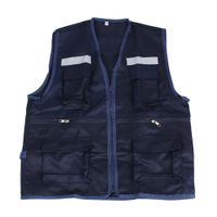 Chaleco Werken Económico Azul Talla S de Drill con Cinta Reflectiva