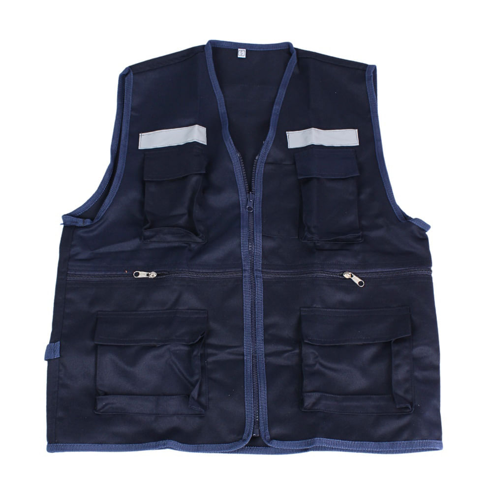 Chaleco Werken Económico Azul Talla S de Drill con Cinta Reflectiva