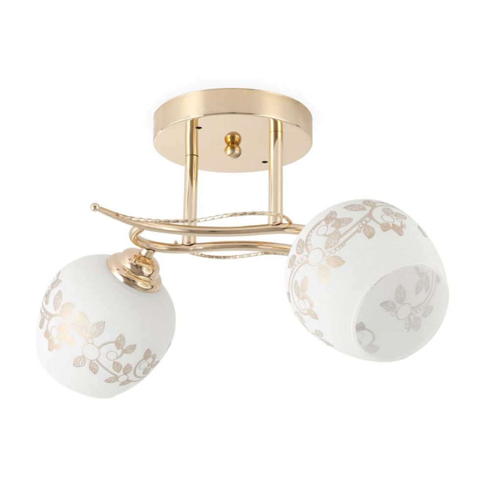 Lámpara Colgante Orange Deysi 2 Luces E27 Dorado