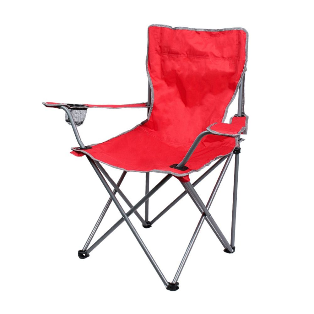 Silla Plegable Orange con Brazos y Posavaso Rojo Modelo Confort Familiar