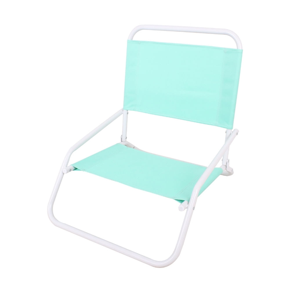 Silla de playa baja plegable Verde Agua Orange