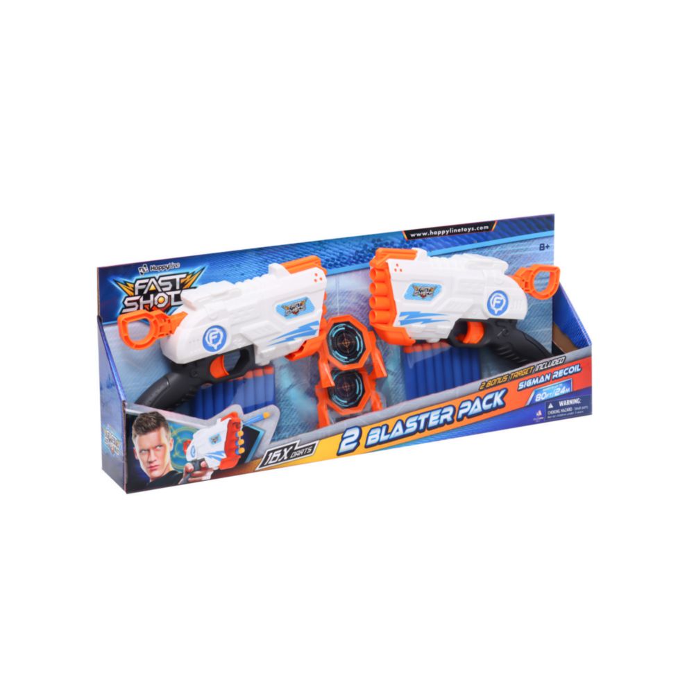 Pack De 2 Lanzadores Fast Shot 16 Dardos
