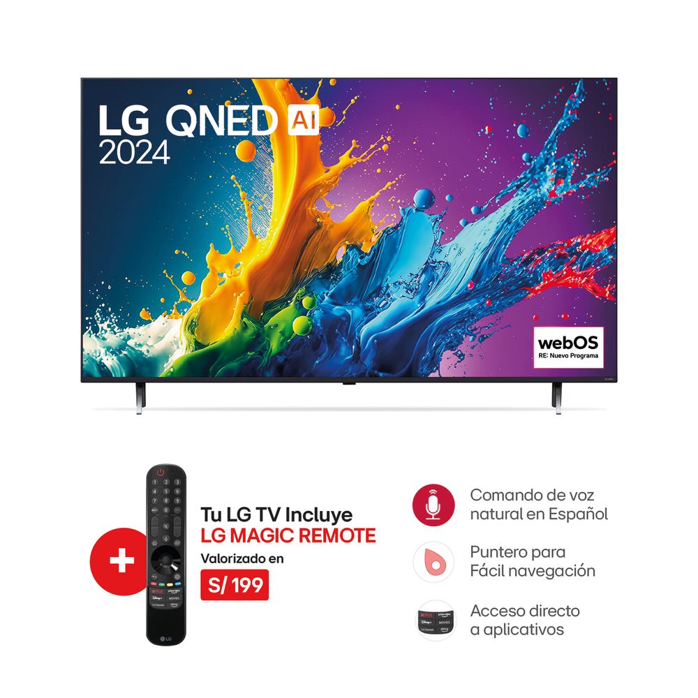 Televisor Lg 65"" 65Qned80Tsaz Qned 4K (2024)