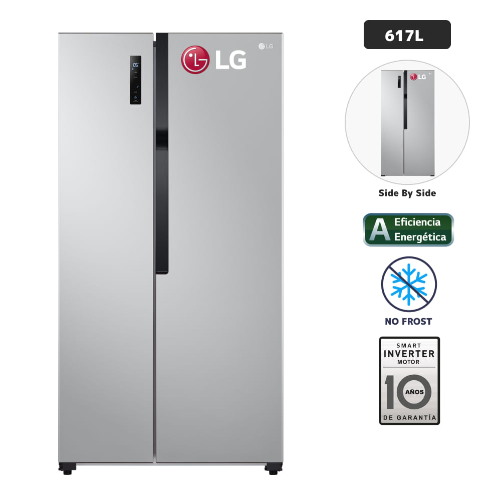 Refrigeradora LG 508L No Frost LS51BPP Plateado