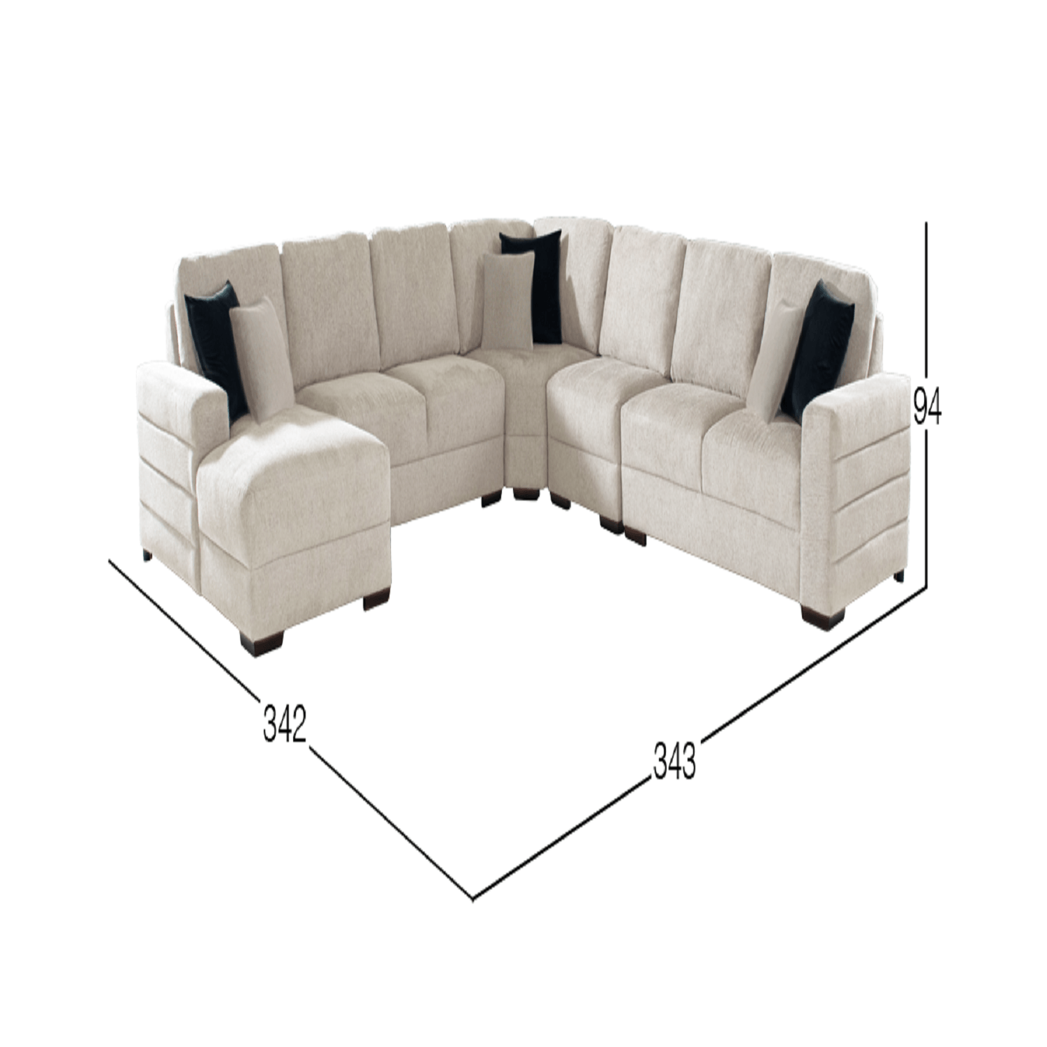 Sofá modular izquierda Dmuebles Tamara - Beige