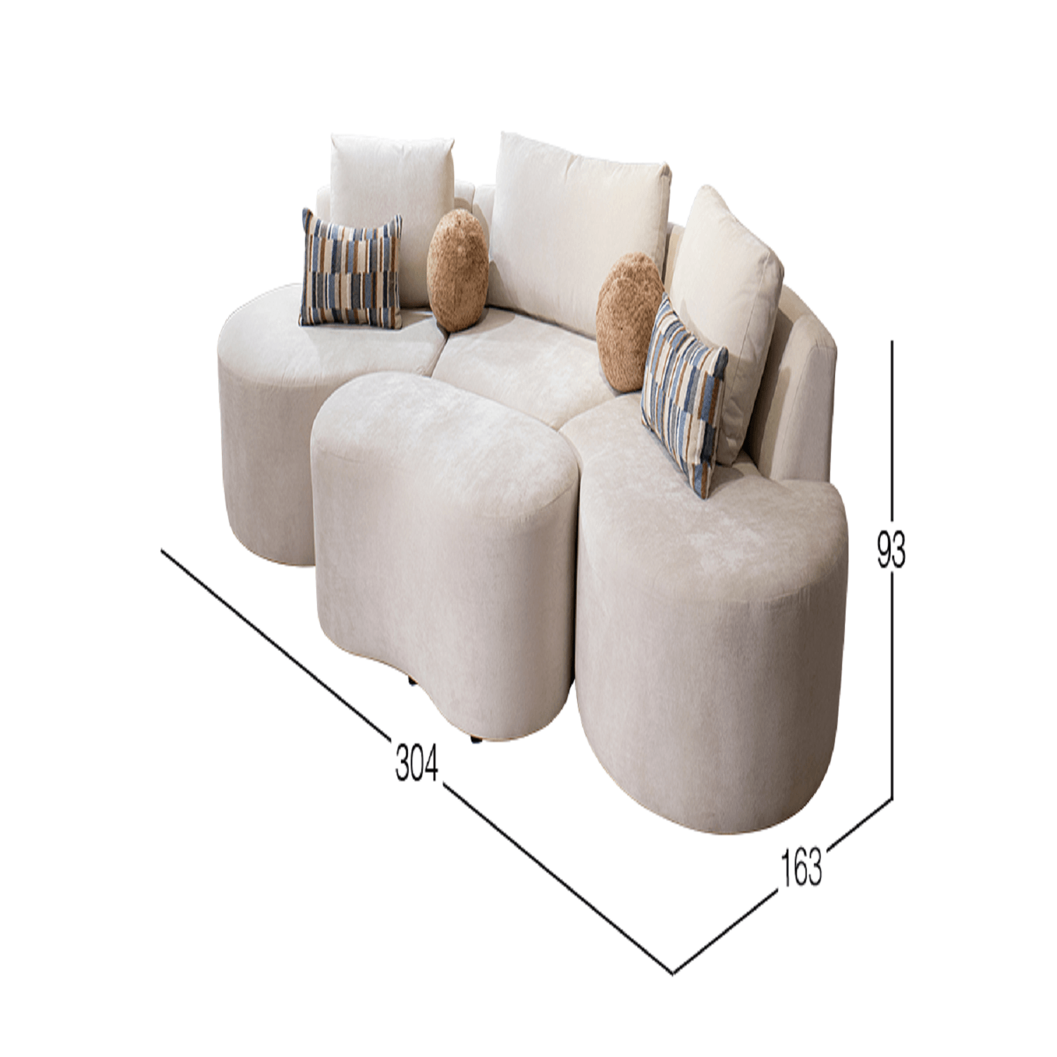 Sofá 4 piezas Dmuebles Cosmopolitan - Beige