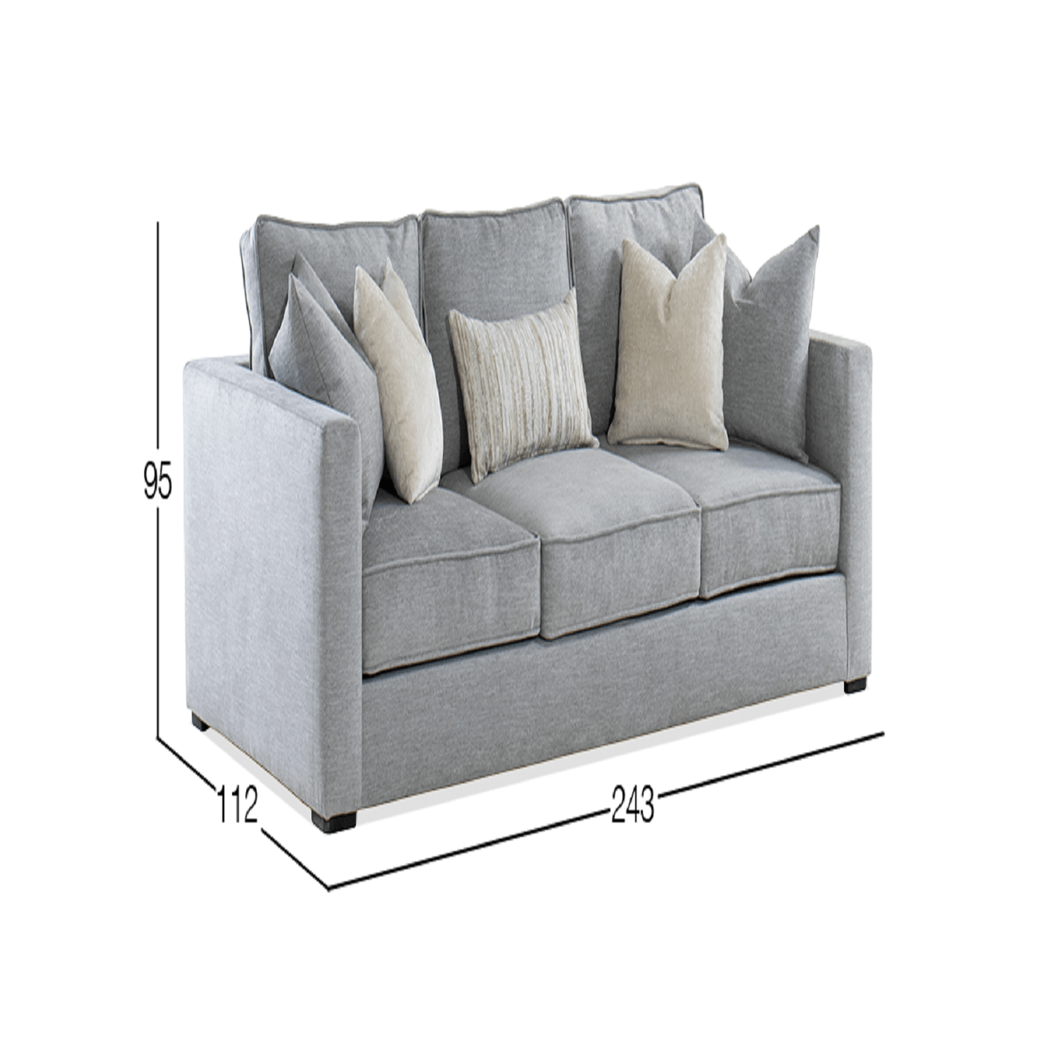 Sofá 3 cuerpos Dmuebles Borbón - Gris