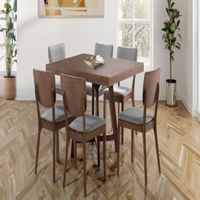 Comedor Dmuebles 6 sillas Granada - Gris/Nogal
