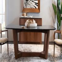 Mesa de comedor Dmuebles Huxley - Nogal/Negro