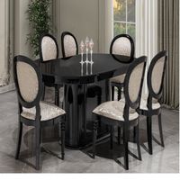 Comedor Dmuebles 6 sillas Claude - Negro