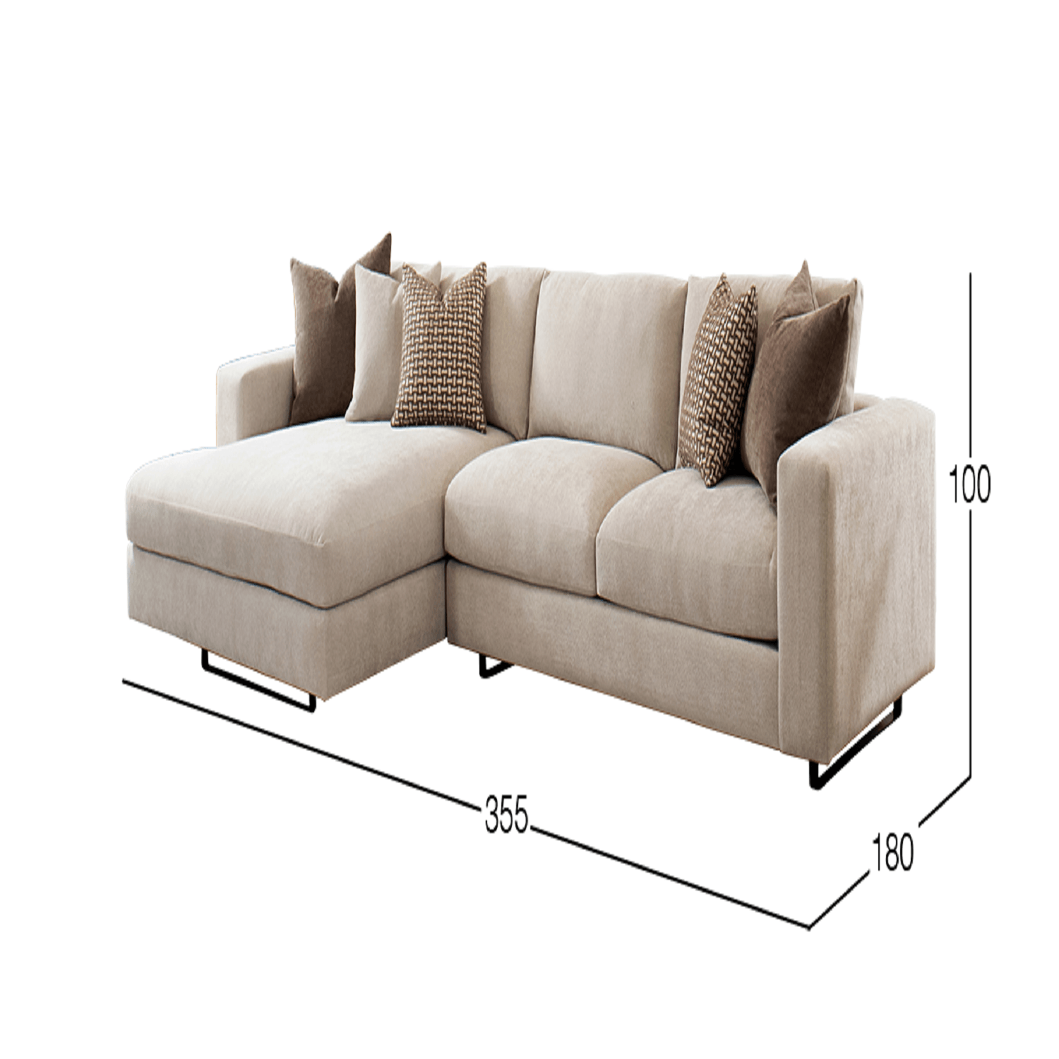 Sofá en L izquierda Dmuebles Westford - Beige