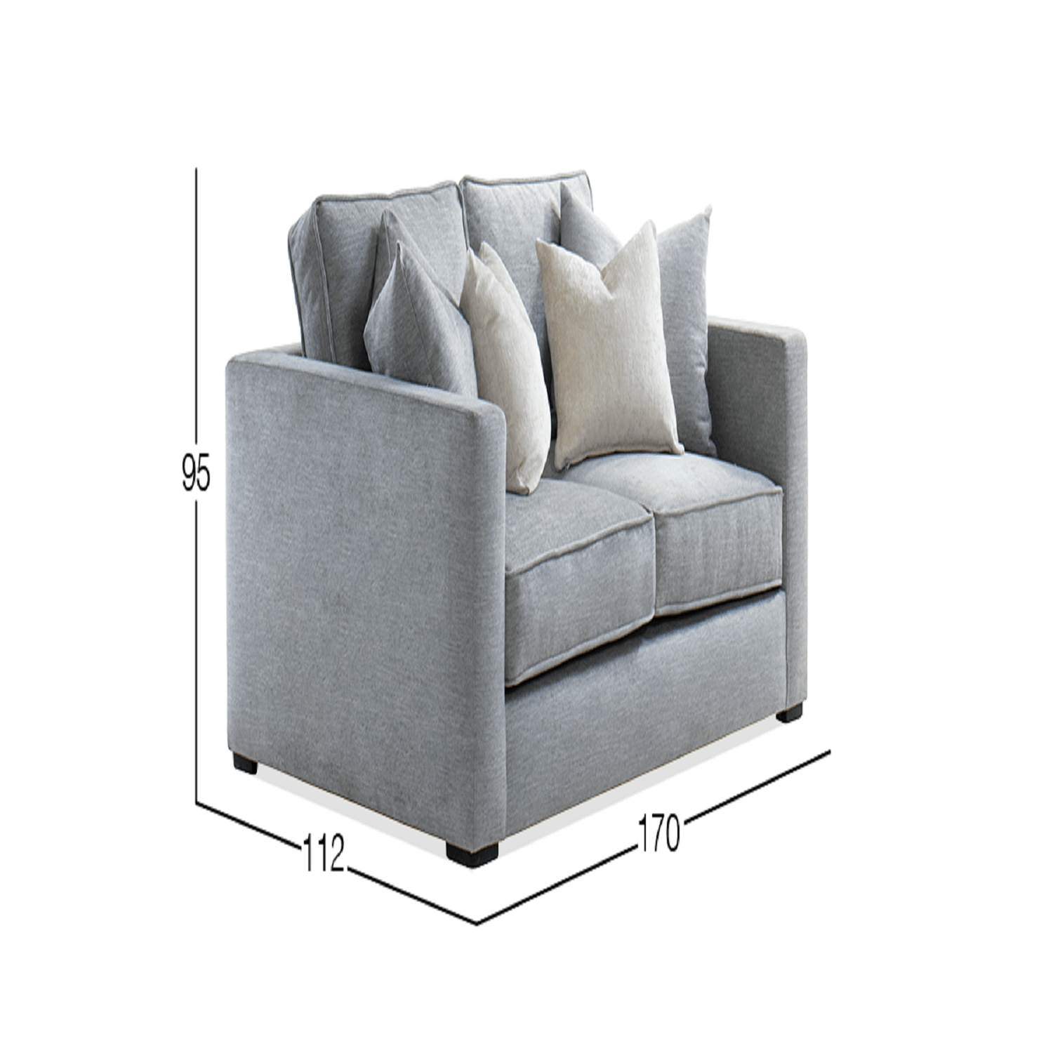 Sofá 2 cuerpos Dmuebles Borbón - Gris