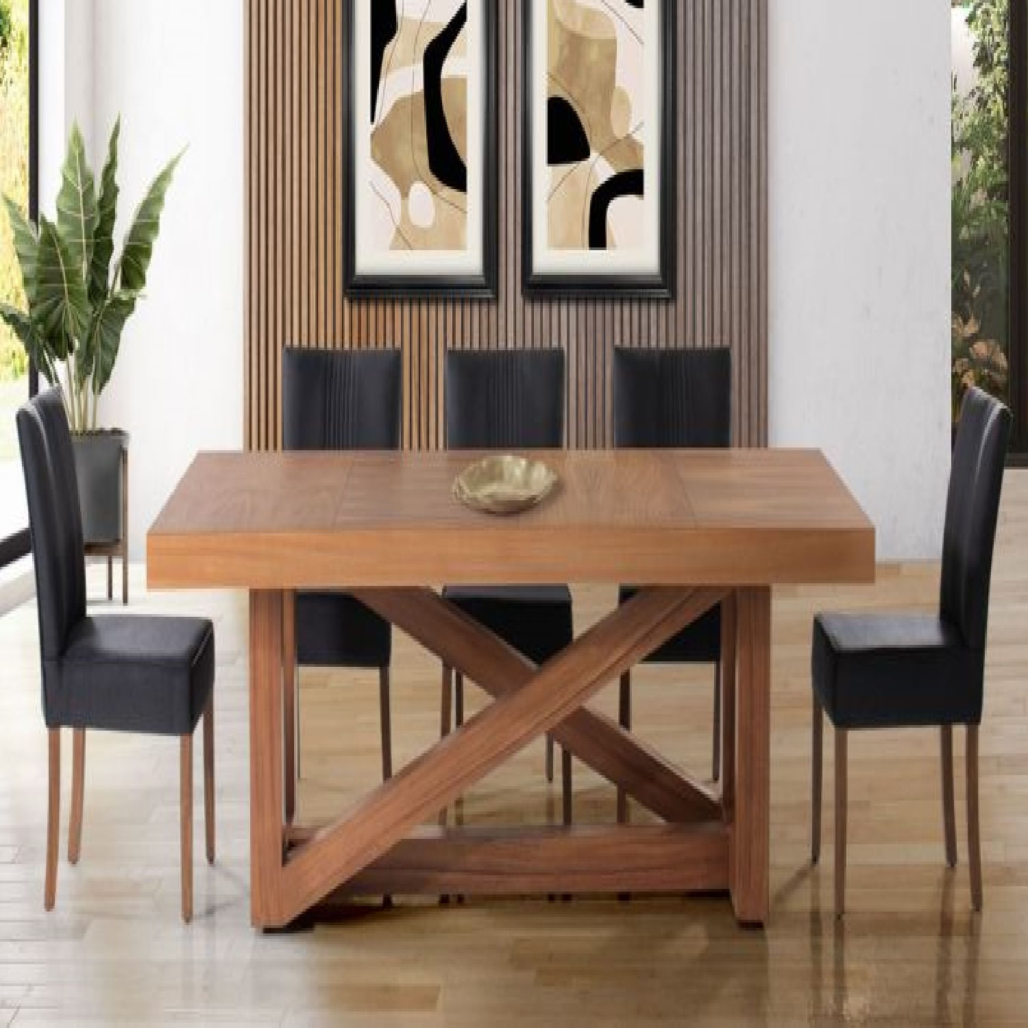 Comedor Dmuebles 6 sillas Ravello - Negro/Nogal
