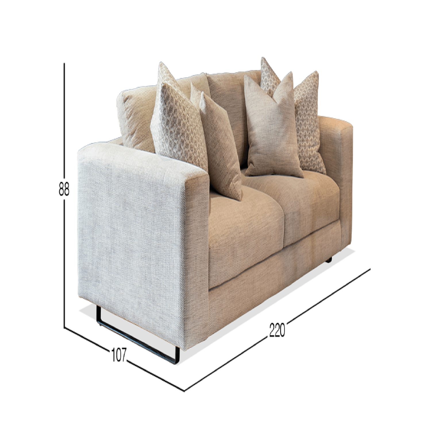 Sofá 2 cuerpos Dmuebles Westford - Crema