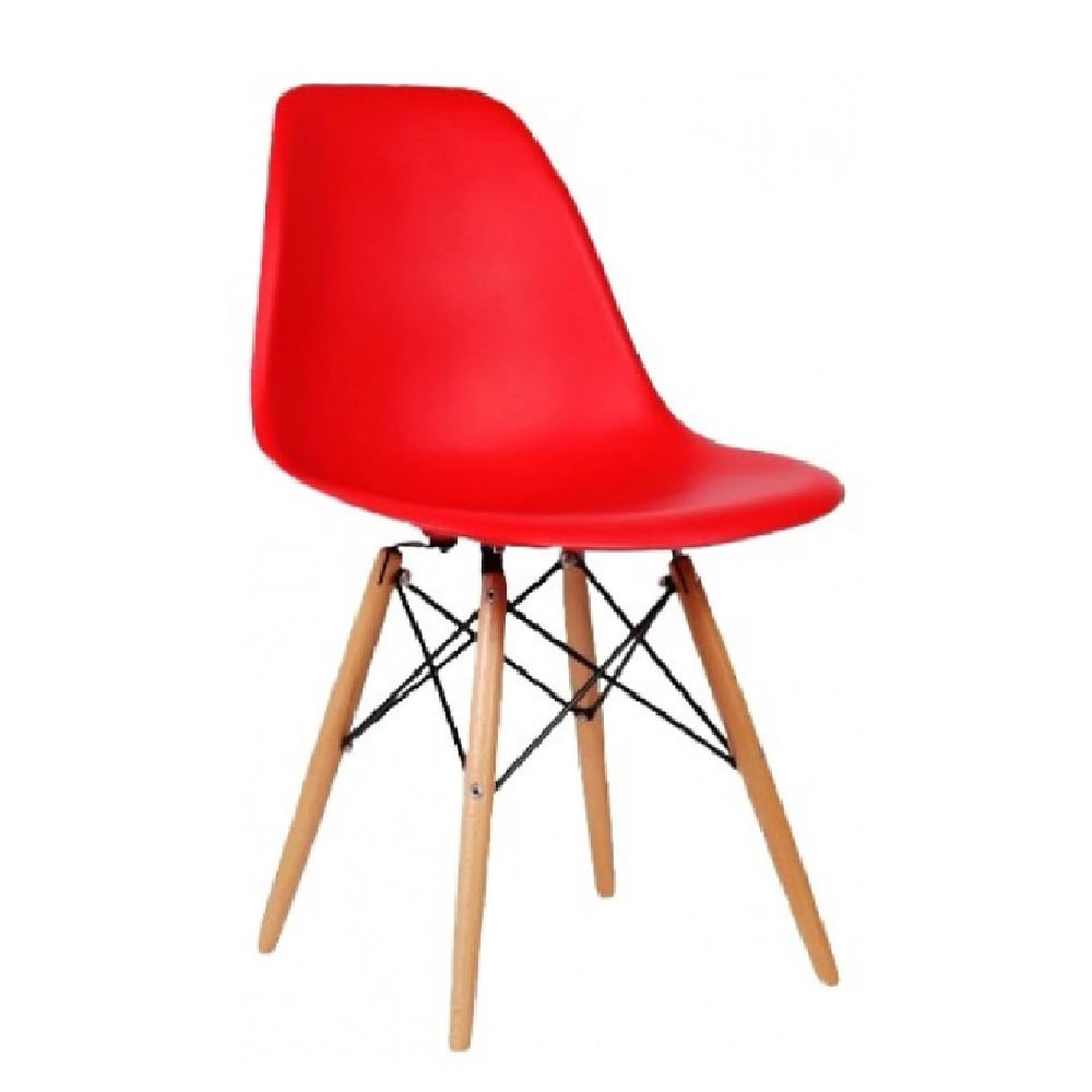 Silla de Diseño Eames Rojo MobelArt